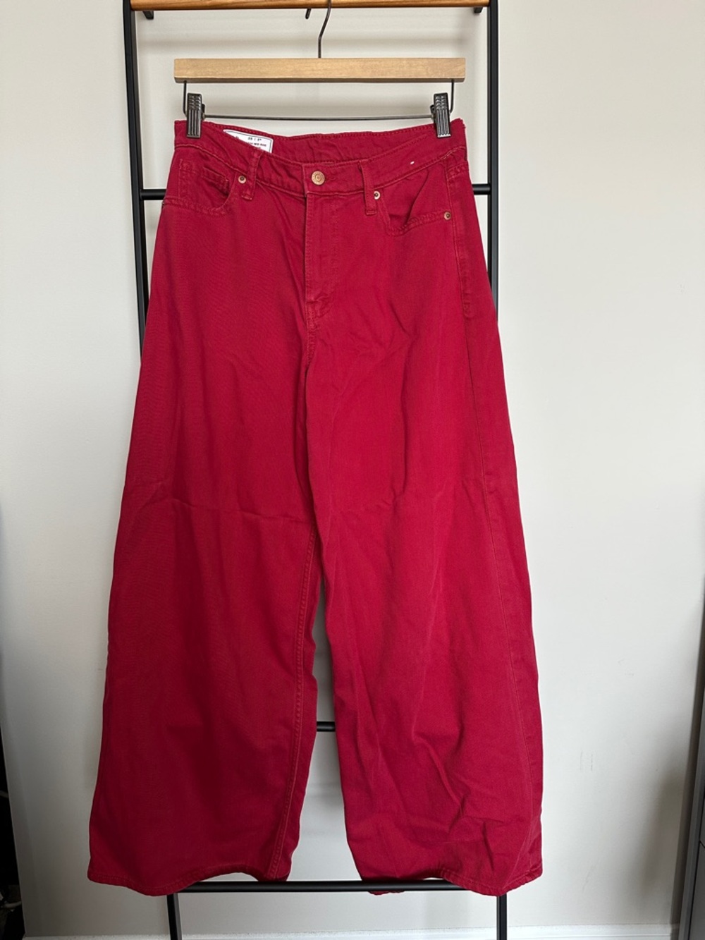 GAP Wide-Leg Corduroy Pants - Bright Red